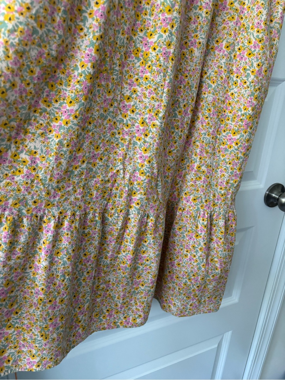 Universal Thread Yellow Floral Ruffle-Shoulder Sundress S - Picture 5 of 7